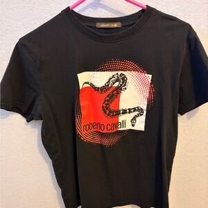 Roberto Cavalli Black Top with Gold Label